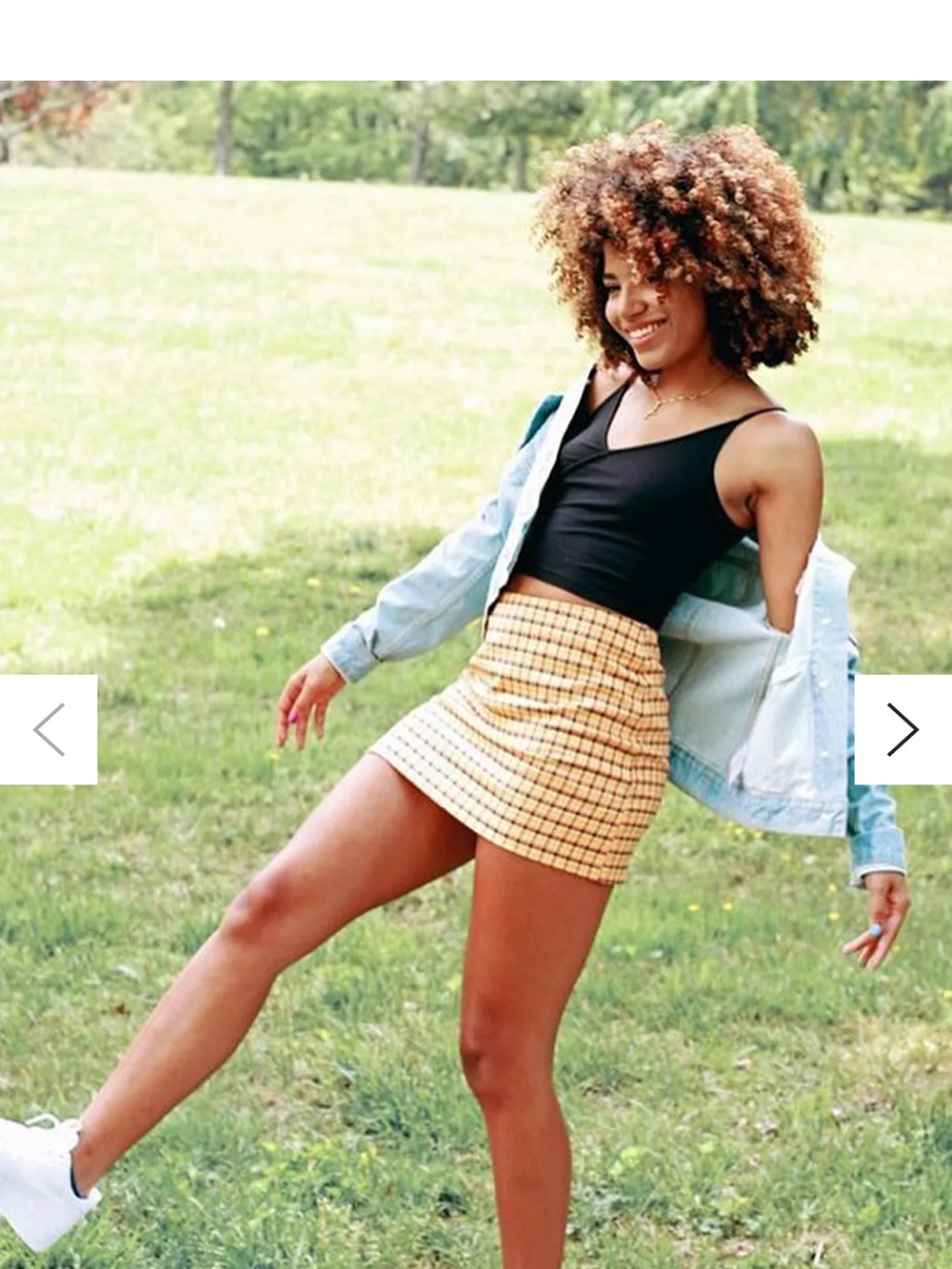 UO Venice Plaid Mini Skirt